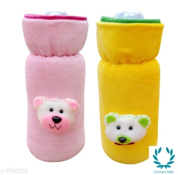 Fancy  Baby Bottle Cover - Free Size, Cotton Multi Pack :2